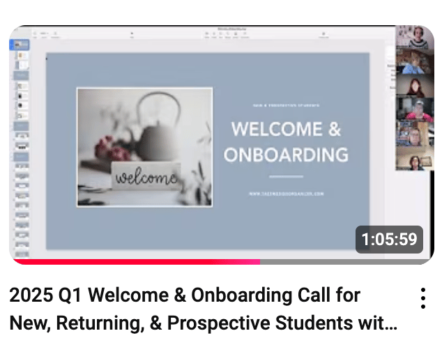 Welcome & Onboarding Call This Thursday! 