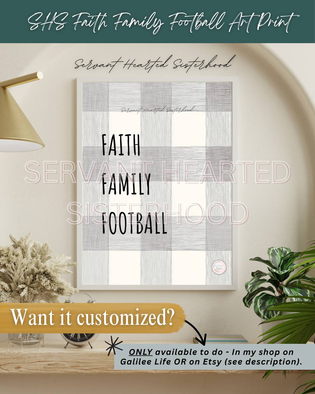 SHS Faith Family Football | Digital Art Print (Instant Download)