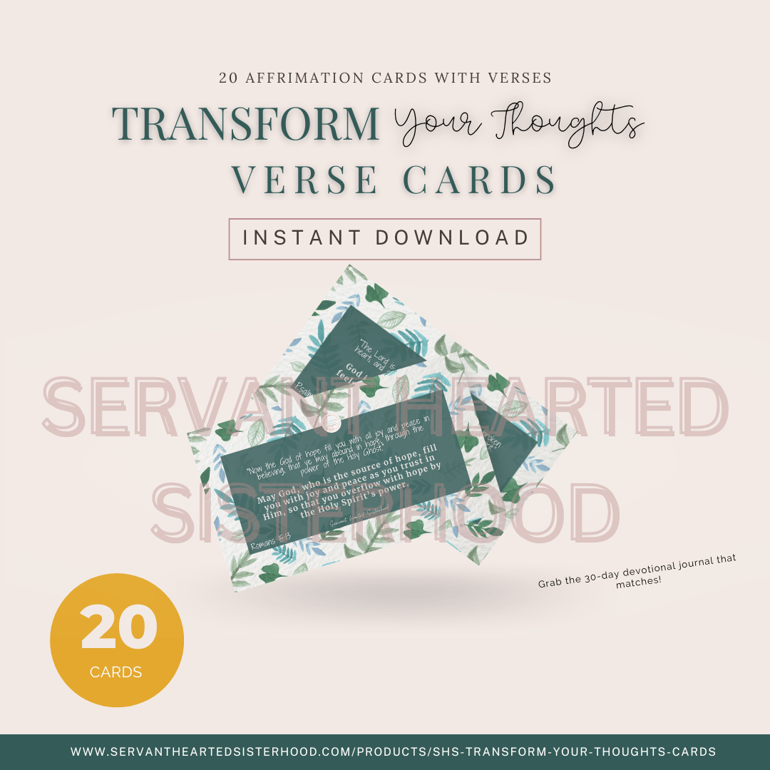 SHS Transform Your Thoughts Verse Cards (Instant Download)