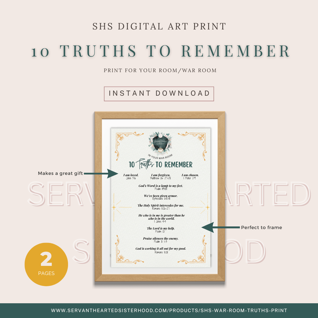  SHS War Room 10 Truths to Remember Art (2 Digital Prints)