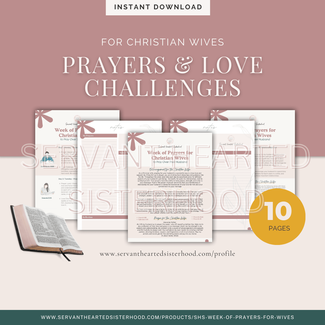 Week of Prayers for Christian Wives (Instant Download)