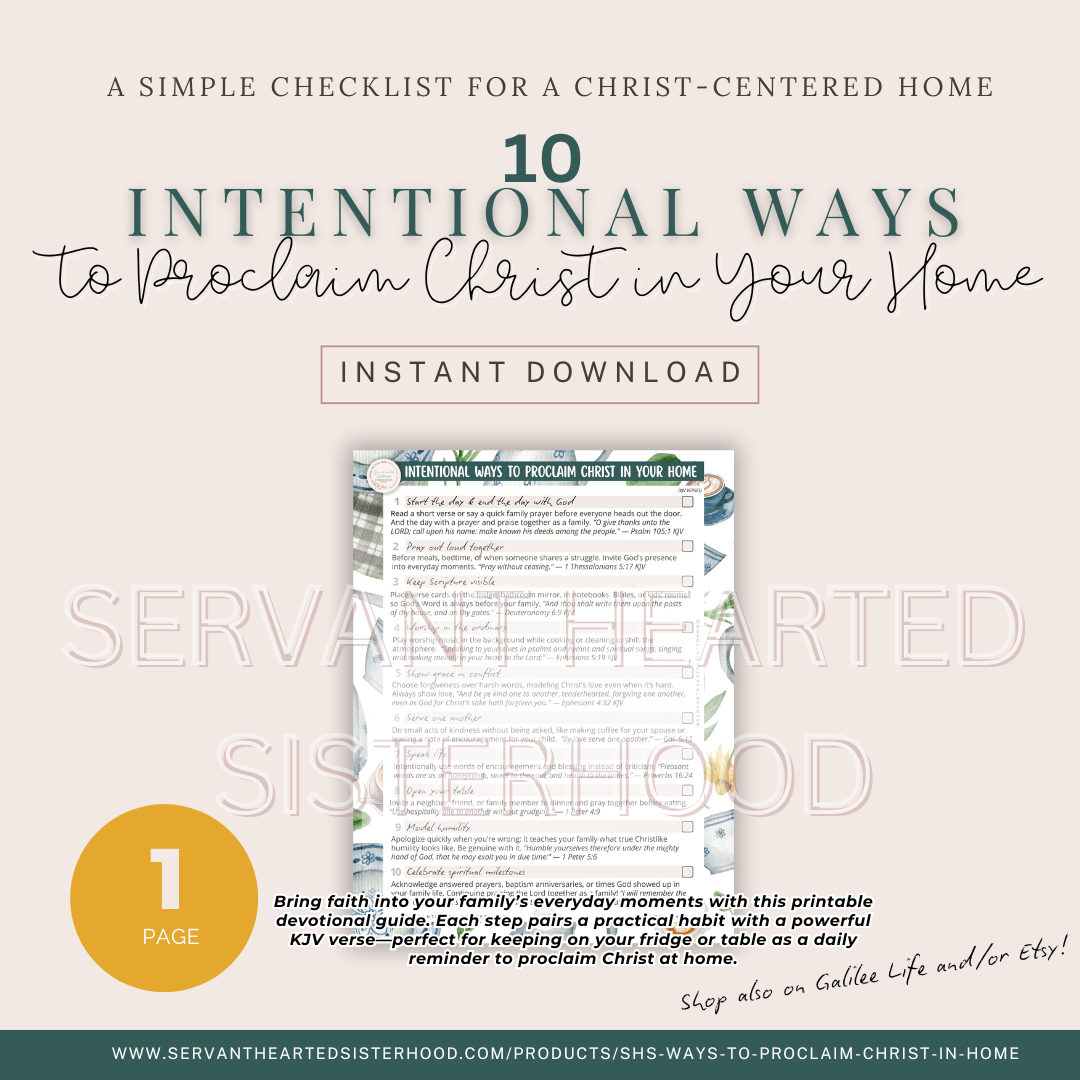 SHS Intentional Ways to Proclaim Christ in Your Home (instant download)