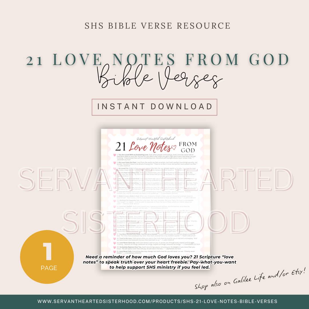 SHS 21 Love Notes from God Bible Verses (Instant Download)