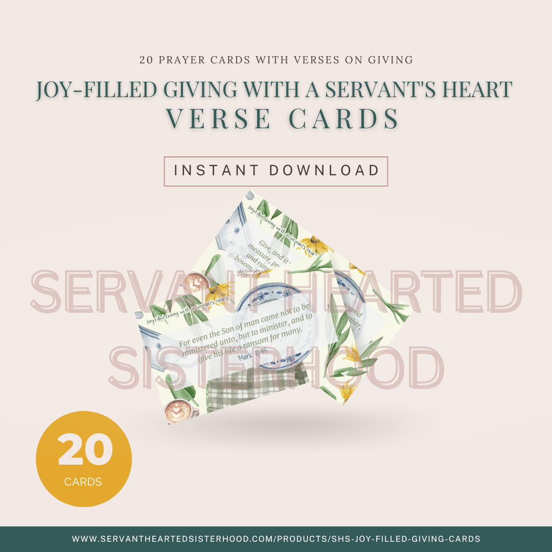 SHS Joy-Filled Giving with a Servant's Heart Verse Cards (Instant Download)