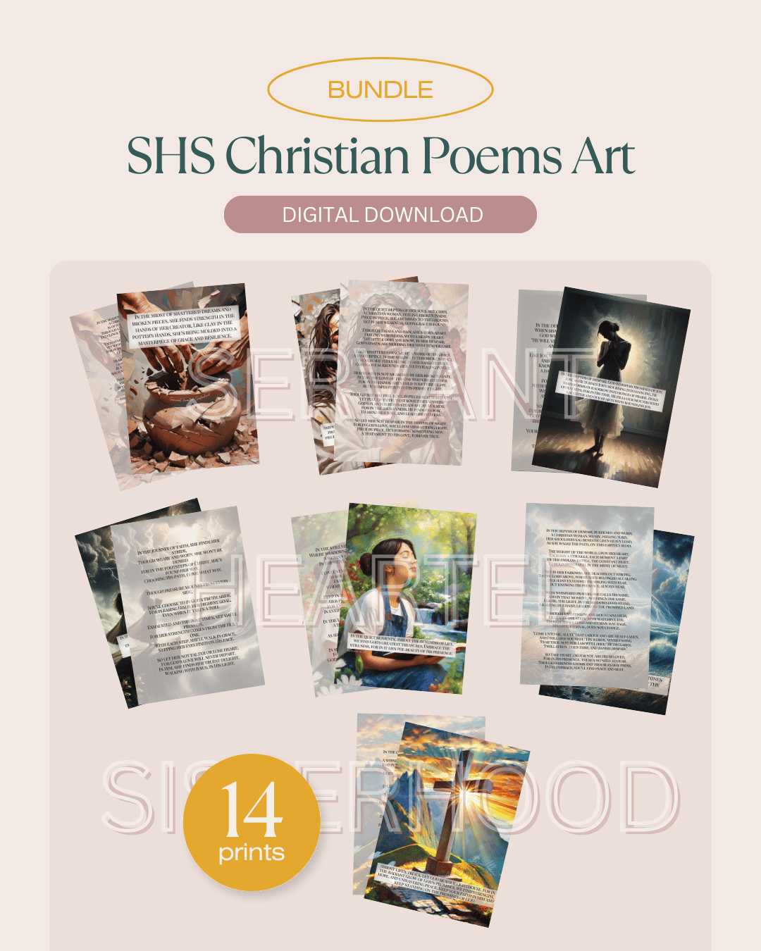 SHS Christian Poems Art Digital Download (BUNDLE)