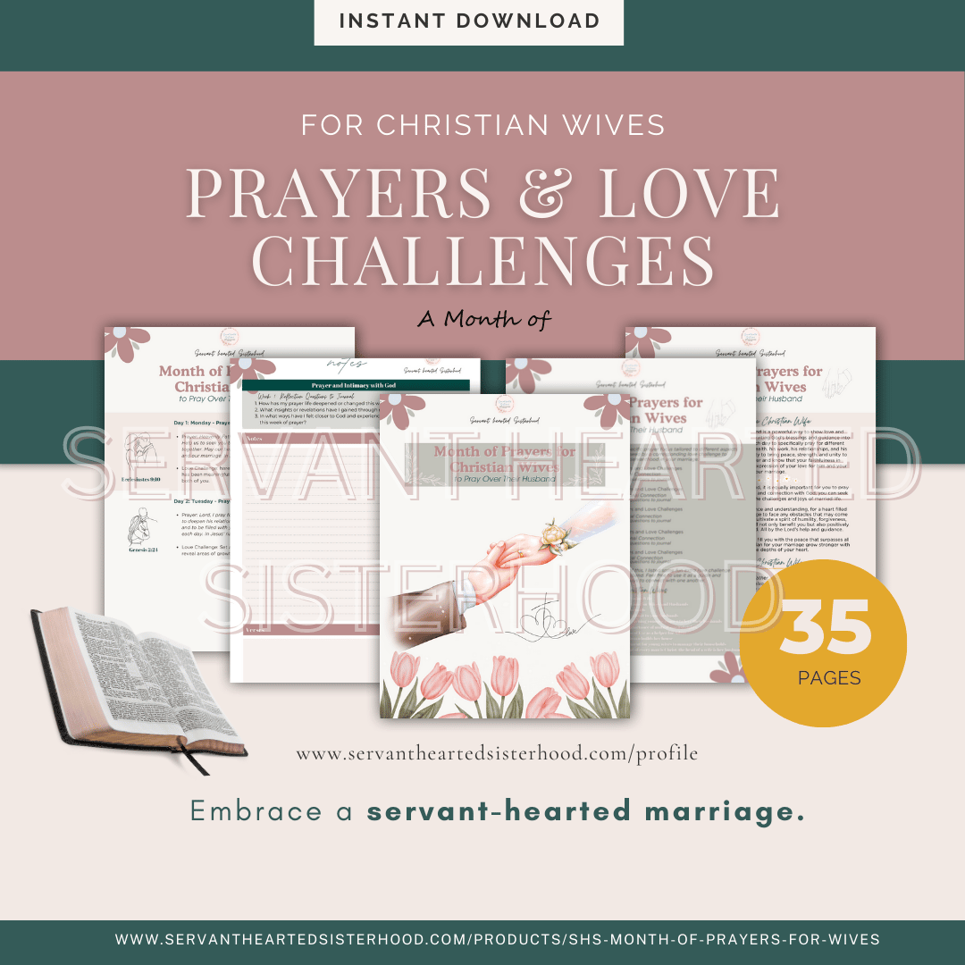 Month of Prayers for Christian Wives (Instant Download)