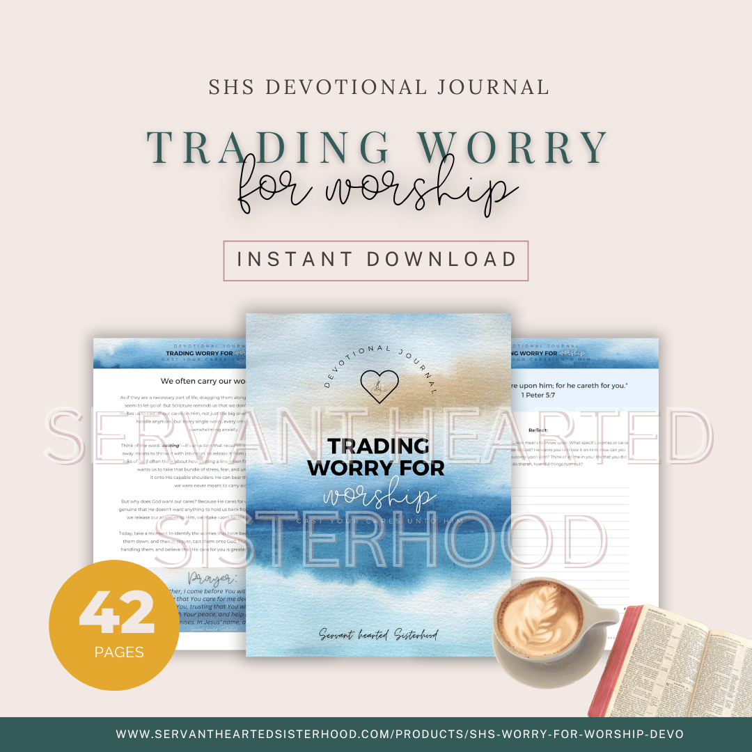 SHS Trading Worry for Worship Devo journal (Instant Download)