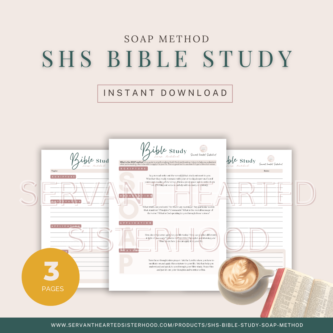 SHS Bible Study - SOAP Method (Instant Download)