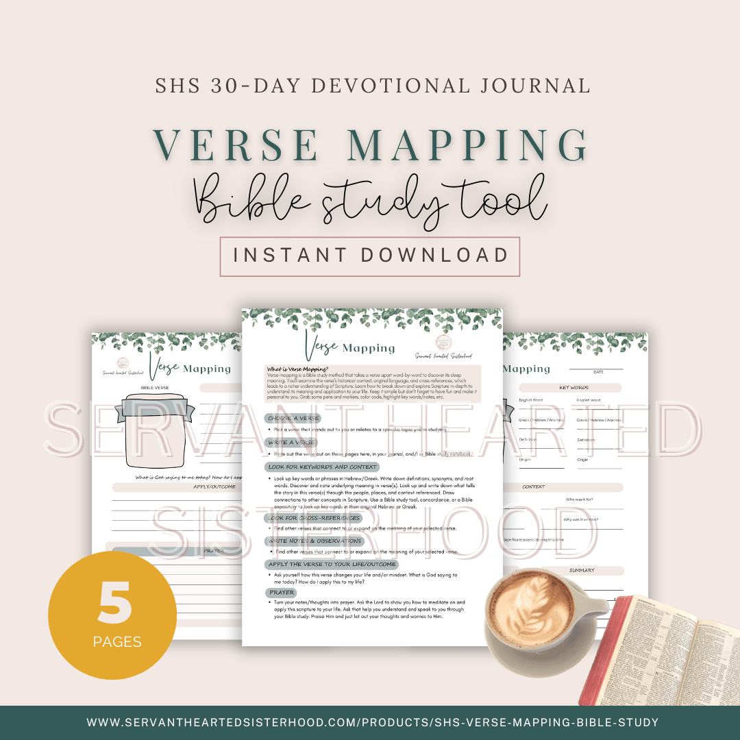 SHS Verse Mapping - Bible Study Method (Instant Download)