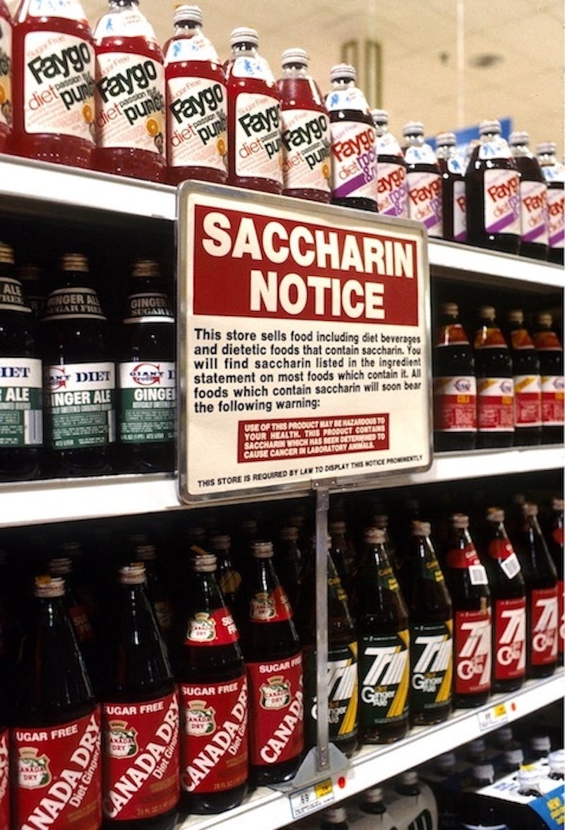 Saccharin Notice sign
