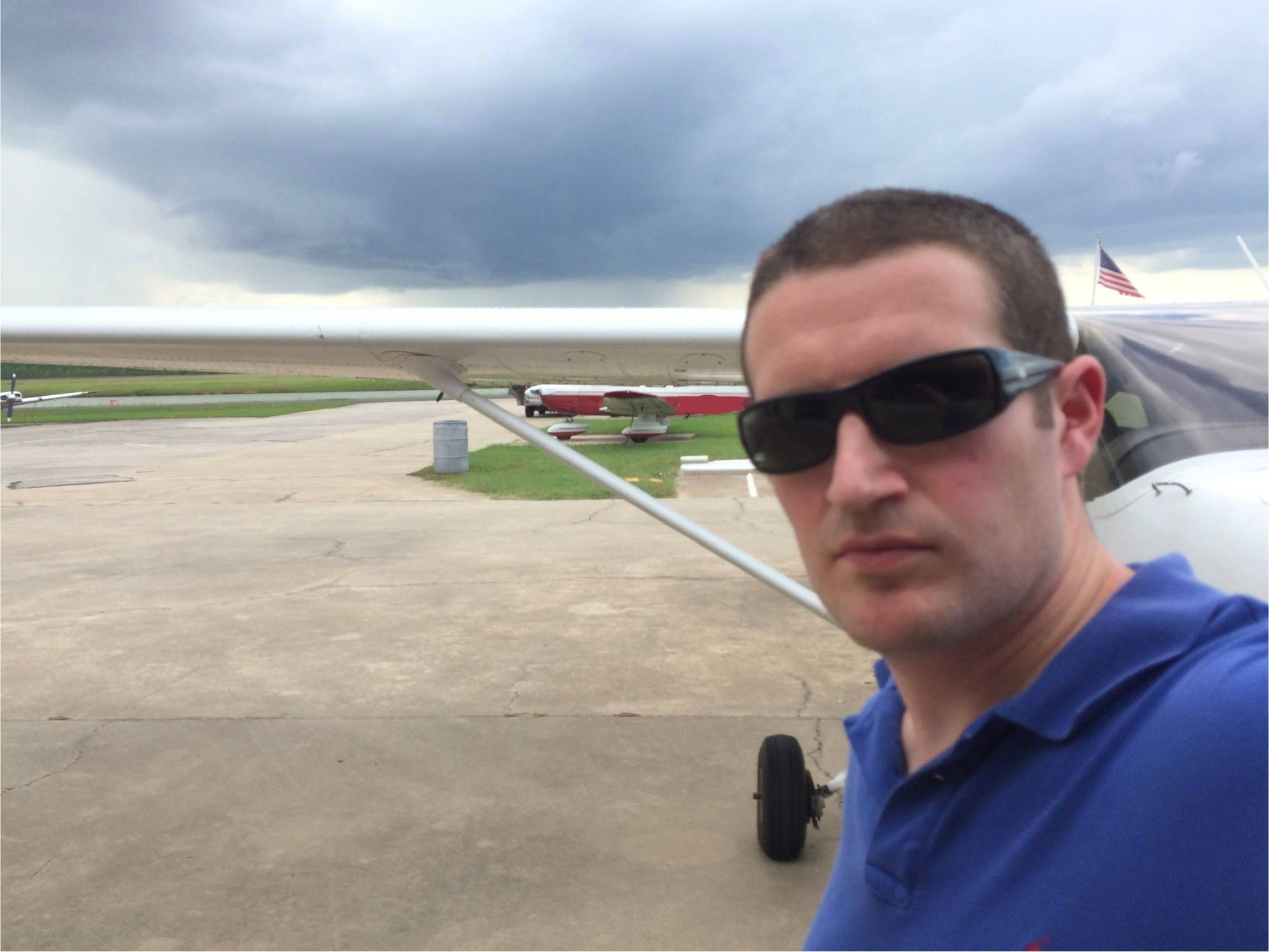 Narrowly avoided flying through a dangerous storm
