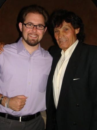 Flamenco4U Founder, and Flamenco Guitar Teacher, Ben Stubbs, with the Late Manuel "Agujetas"