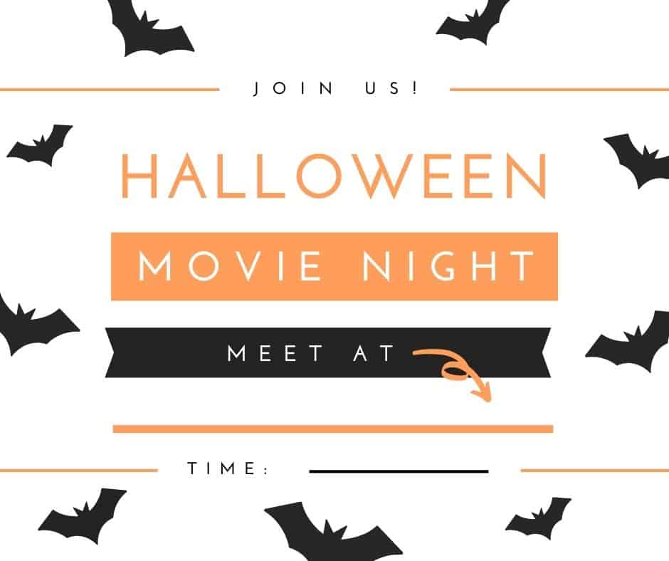 Halloween Movie Night Invitation