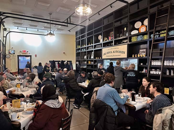 People sitting at tables in JBJ Soul Kitchen dining room