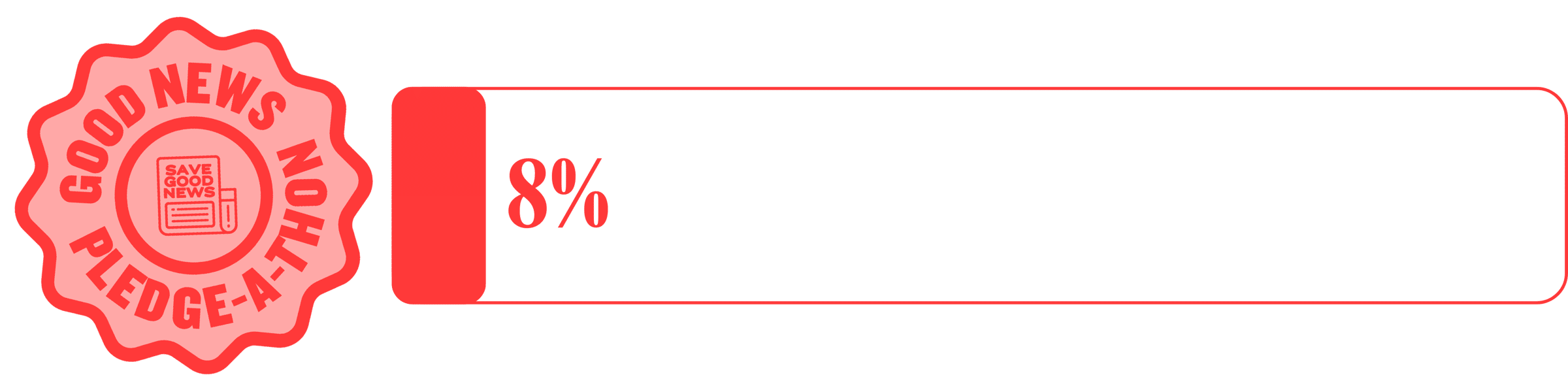 Good News Pledge-a-Thon: 8% progress