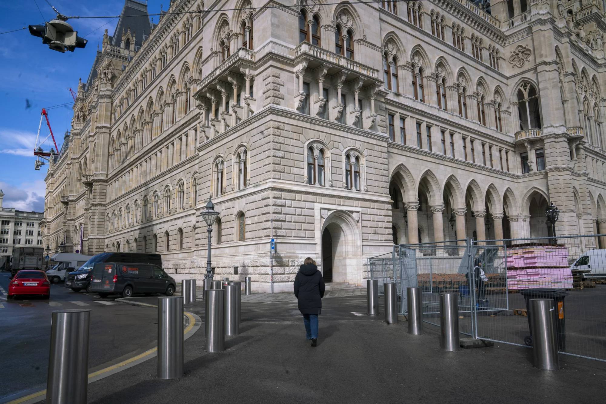 Older building pictured from a street view