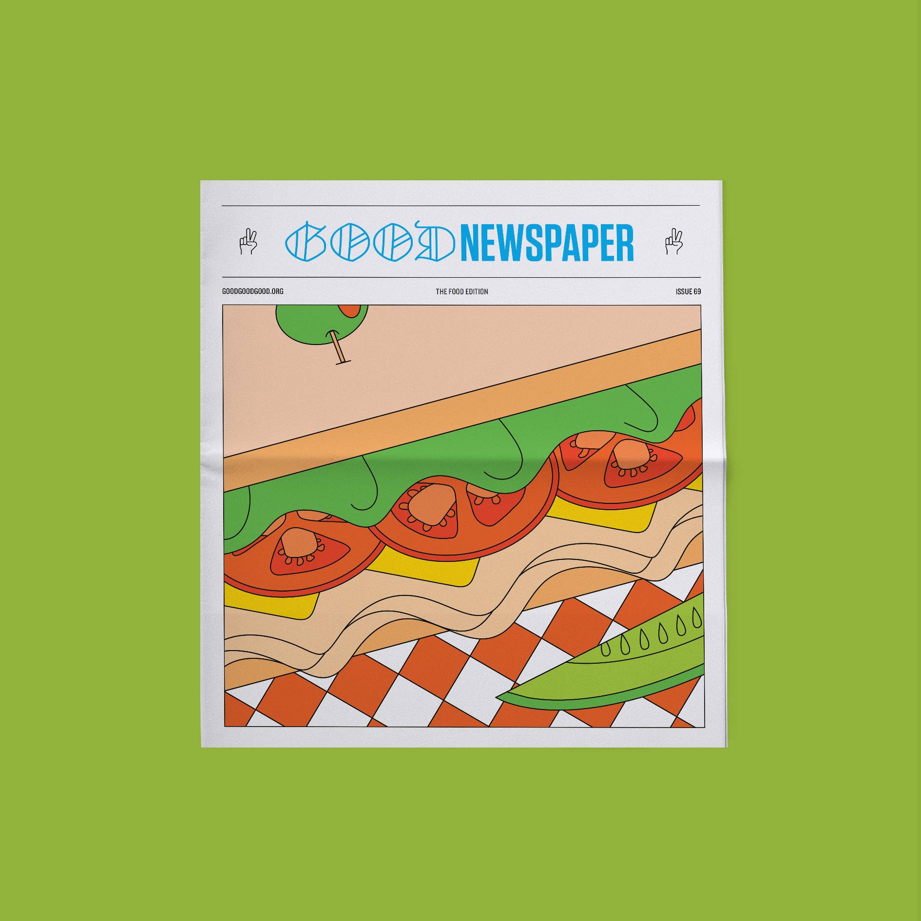 Cover of the food edition of the Goodnewspaper