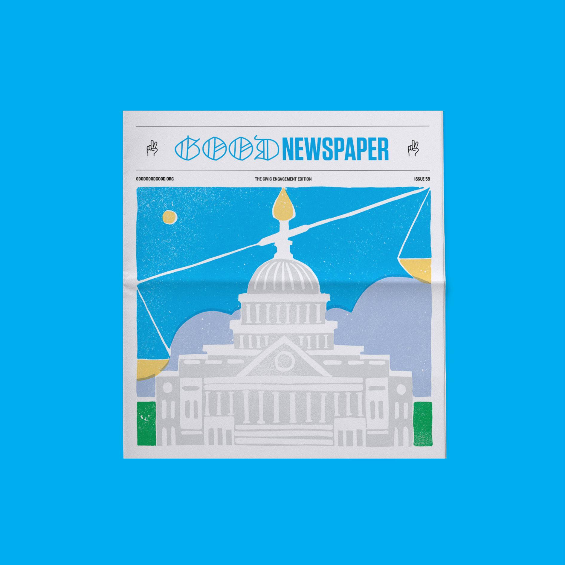 Cover of the Goodnewspaper: The Civic Engagement Edition