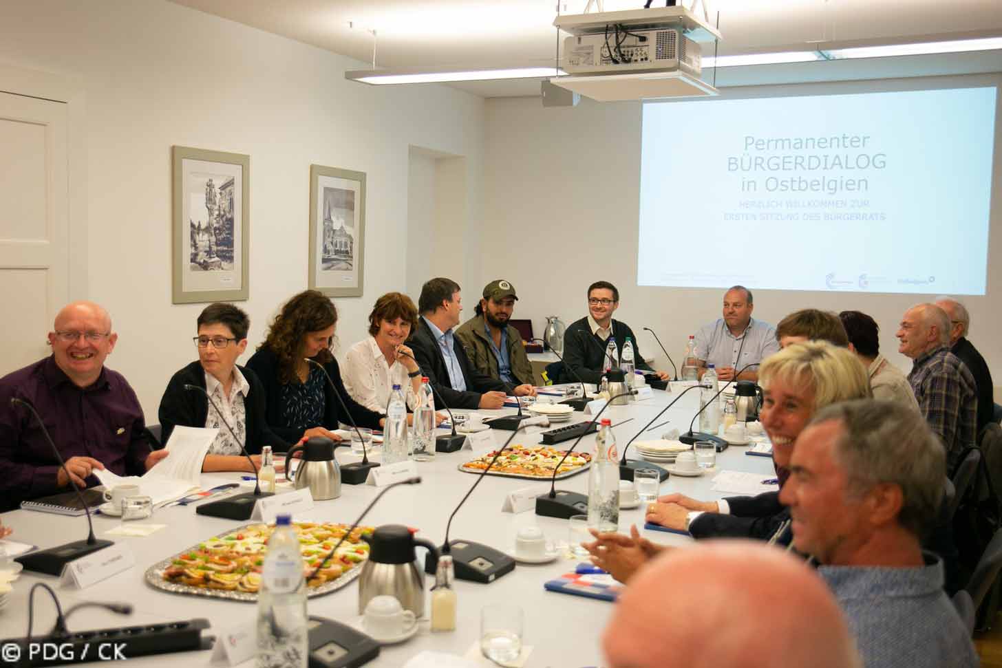 People sitting around a table