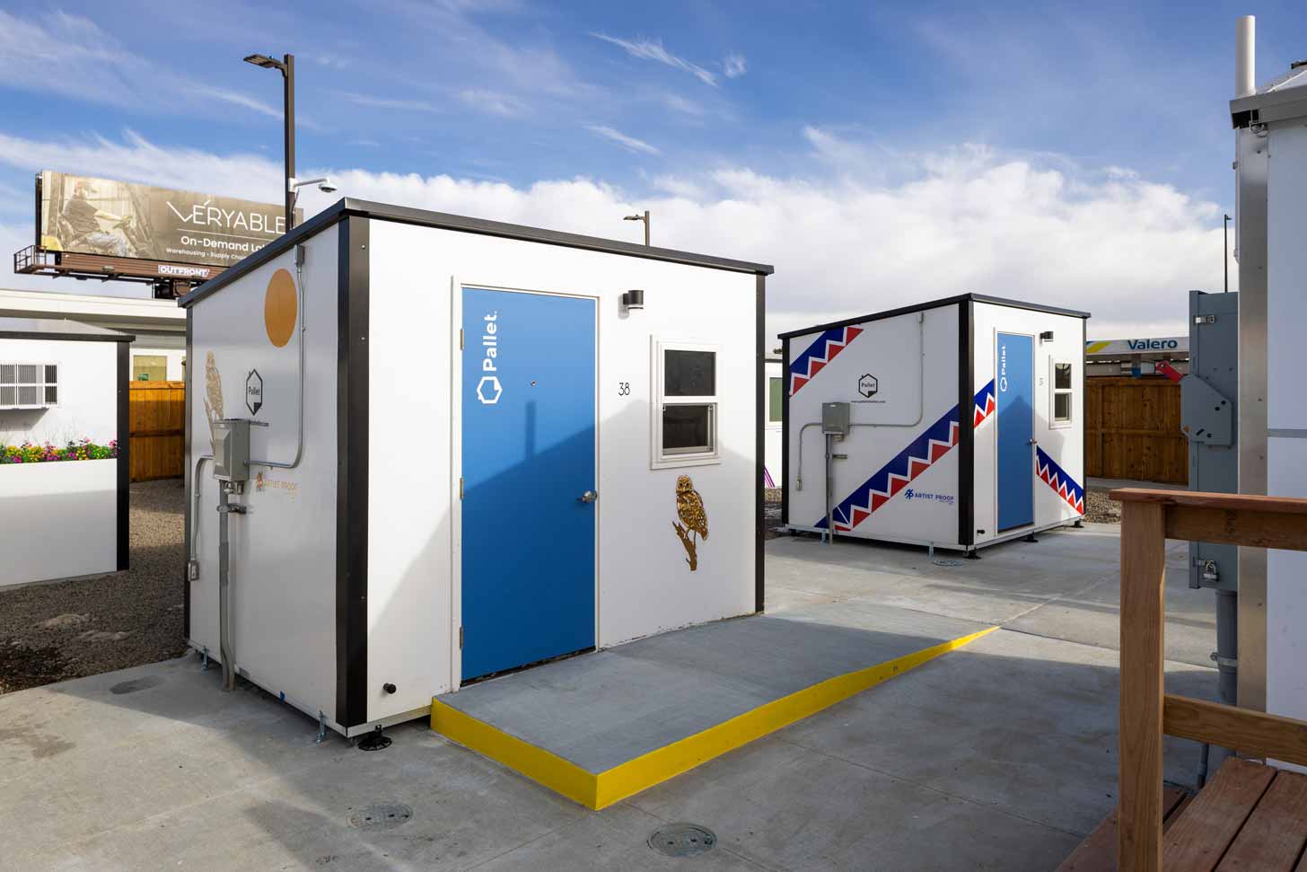Exteriors of tiny homes
