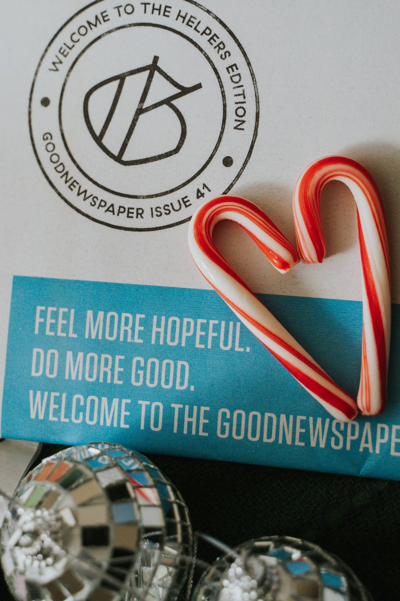 Candycanes on a Goodnewspaper
