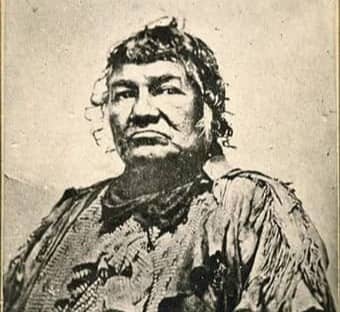 Black and white photo of Chief Shab-eh-nay