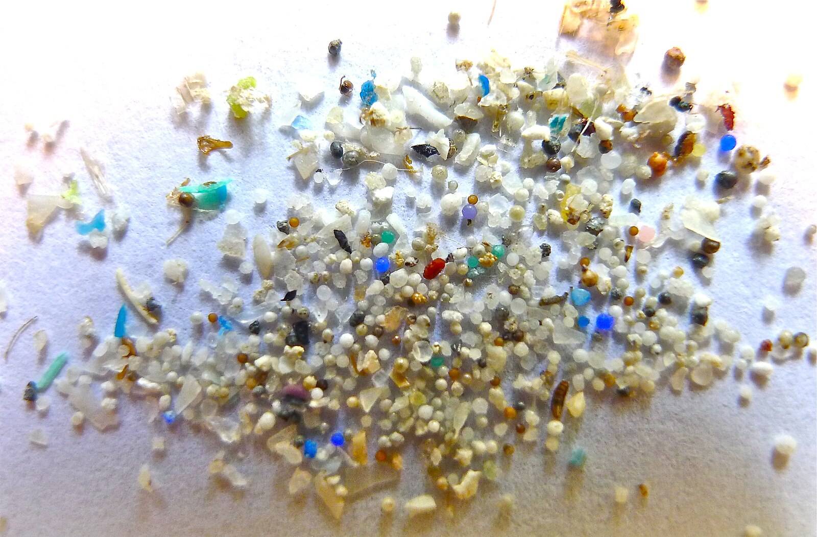 A pile of tiny, microscopic plastic pieces