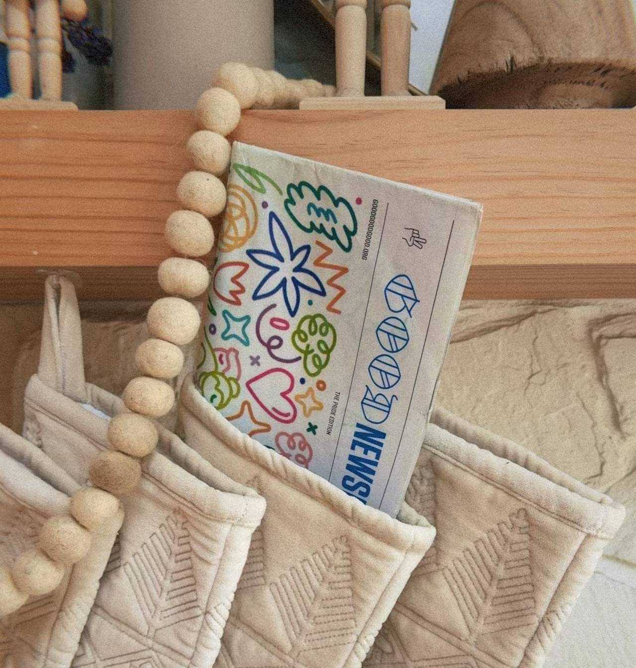 Goodnewspaper in a stocking