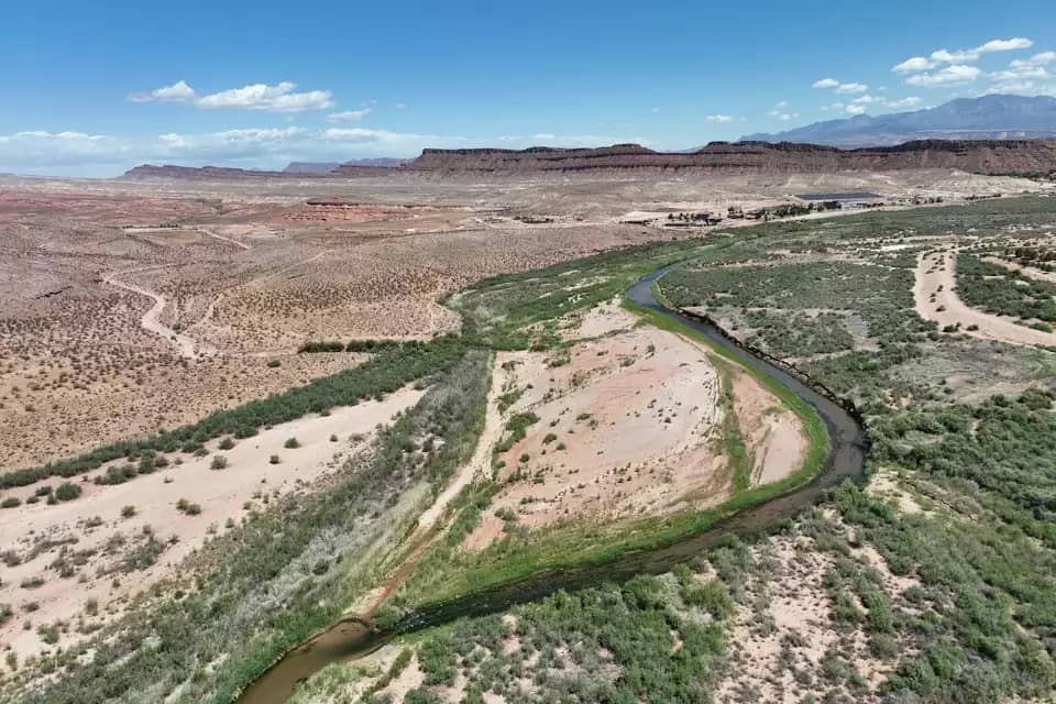 Aerial photo of land
