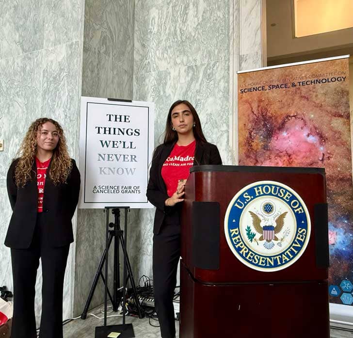 Representatives of the Moms Clean Air Force at the event 
