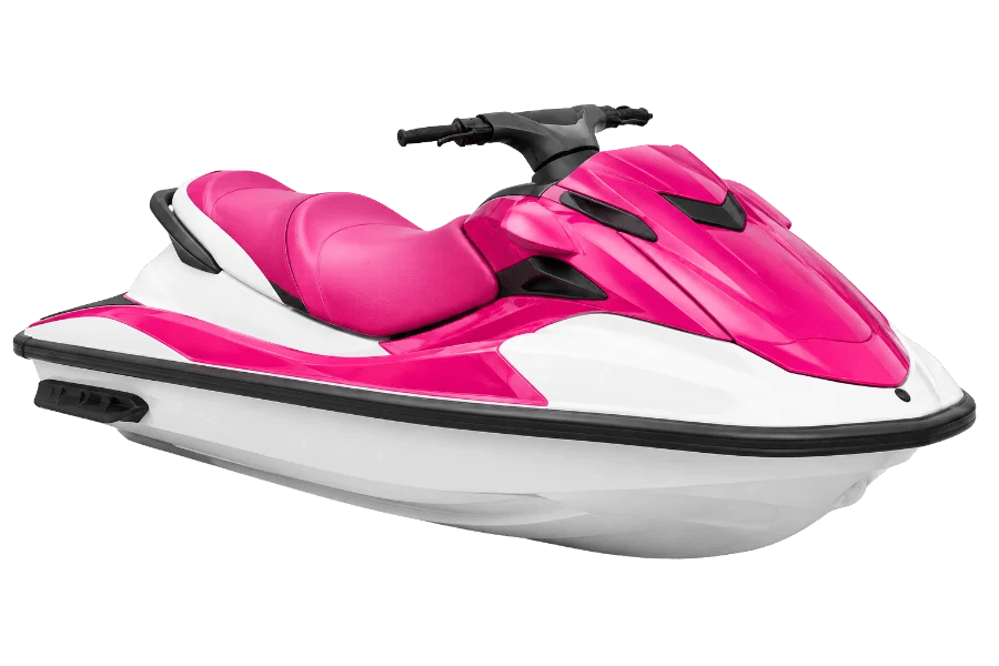 A hot pink jet ski