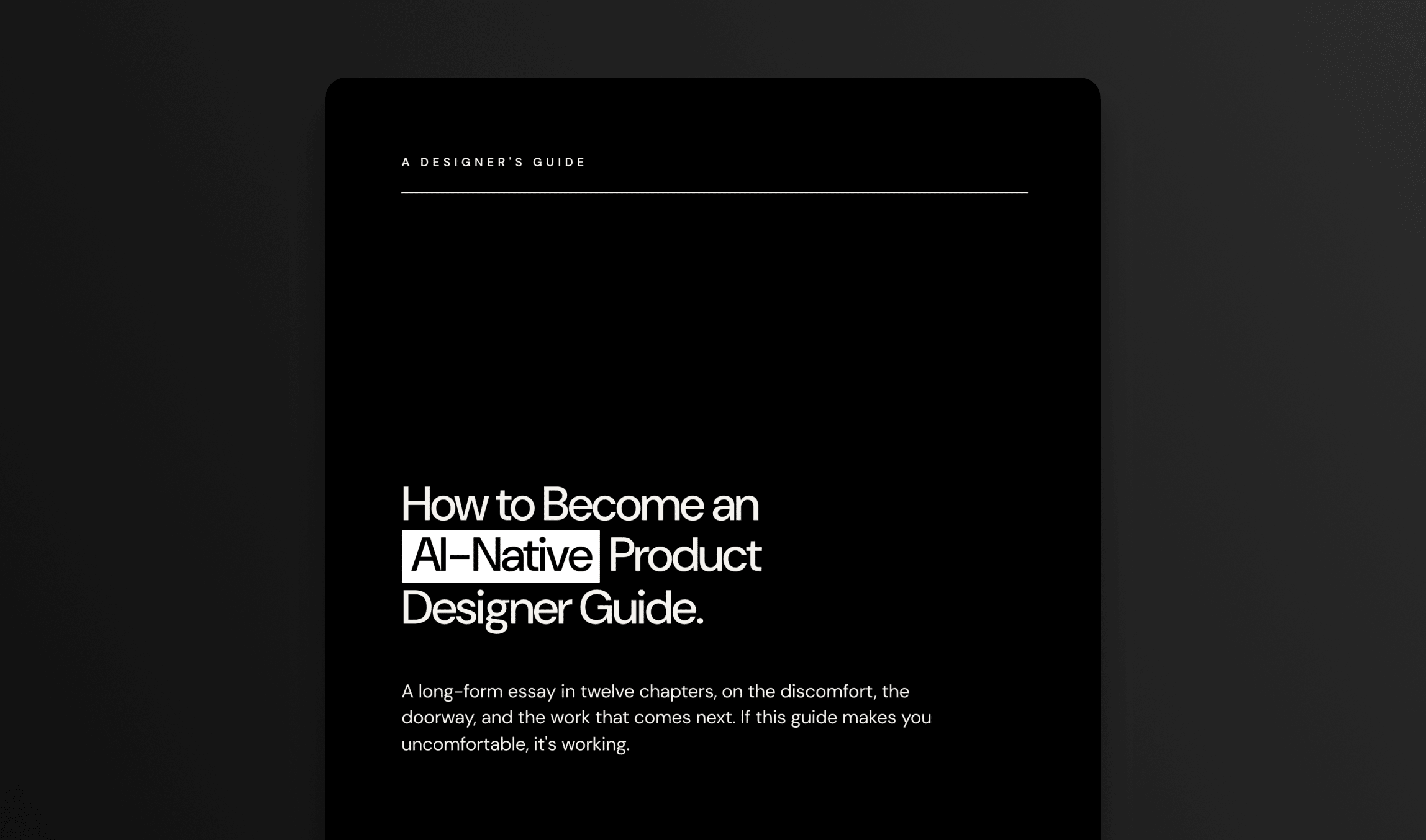 How to become AI Native Product Designer Guide