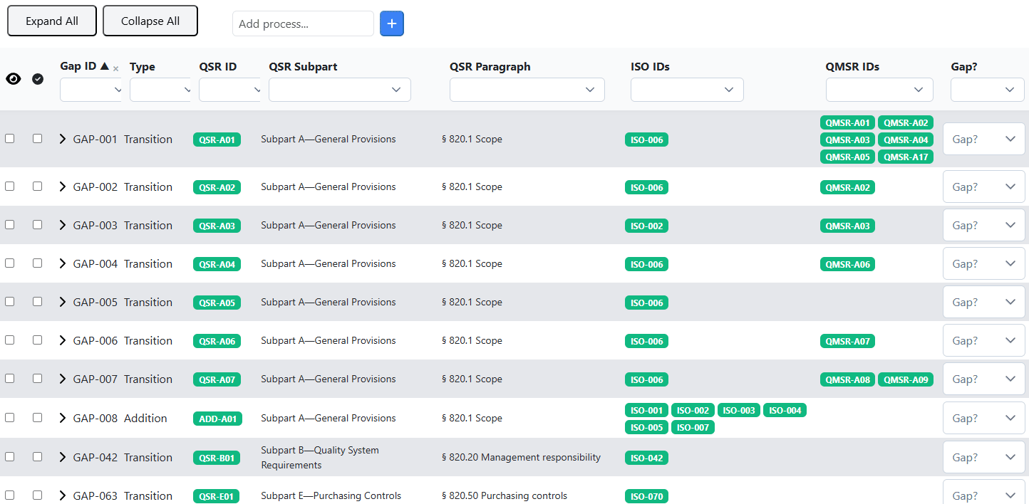 QMSR Gap-Assessment Tool