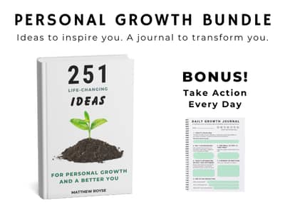 Personal Growth Bundle - 251 Ideas for Personal Growth + Daily Growth Journal