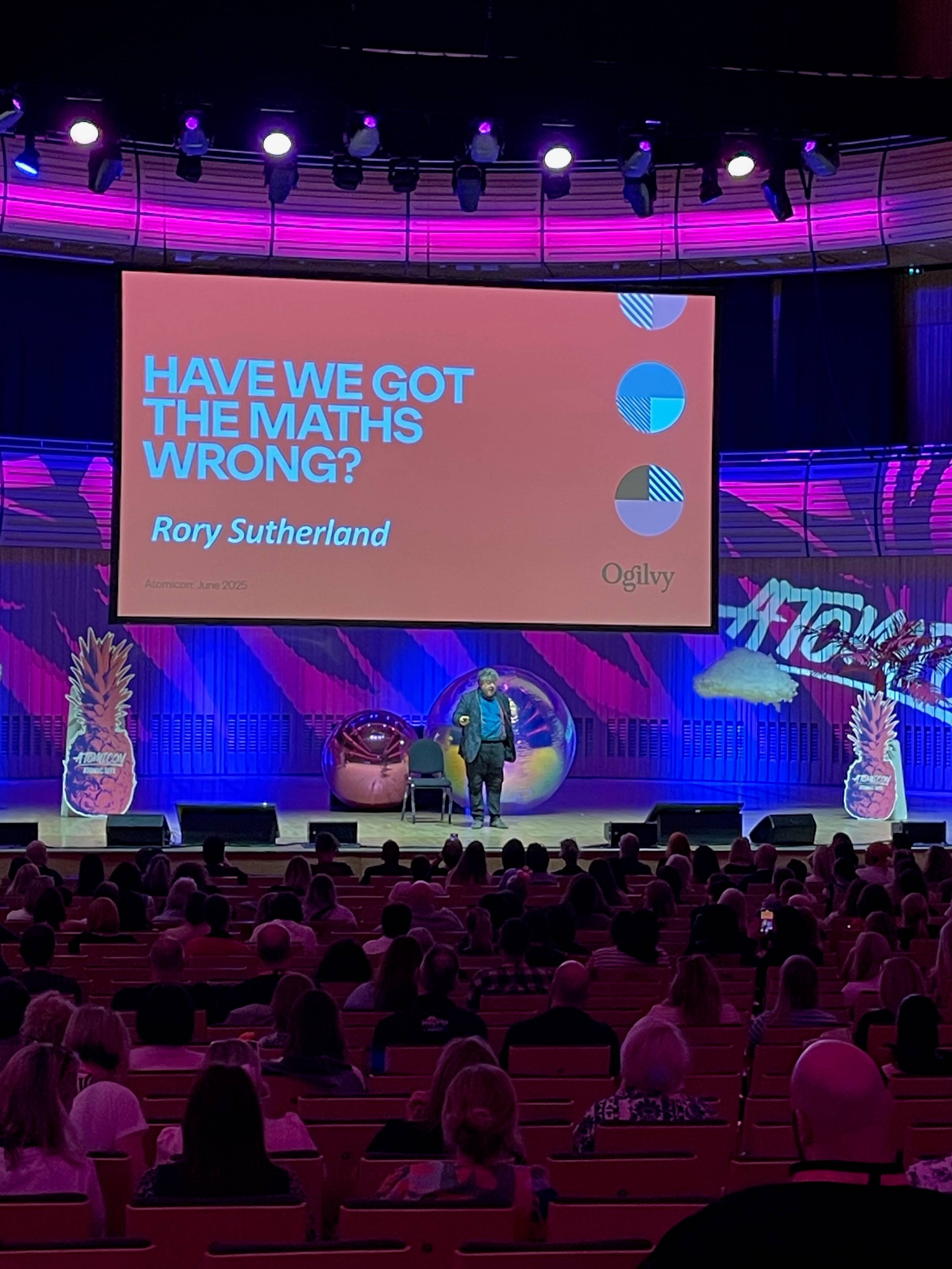 Rory Sutherland on the Atomicon stage