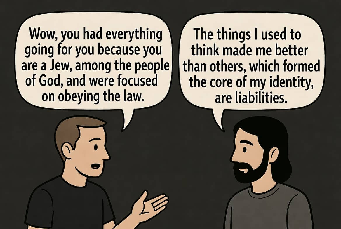 But these assets I have come to regard as liabilities because of Christ. (Phil. 3:7)