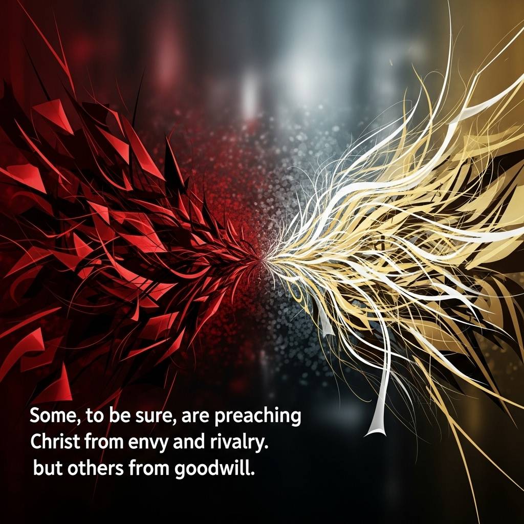Some, to be sure, are preaching Christ from envy and rivalry, but others from goodwill. 