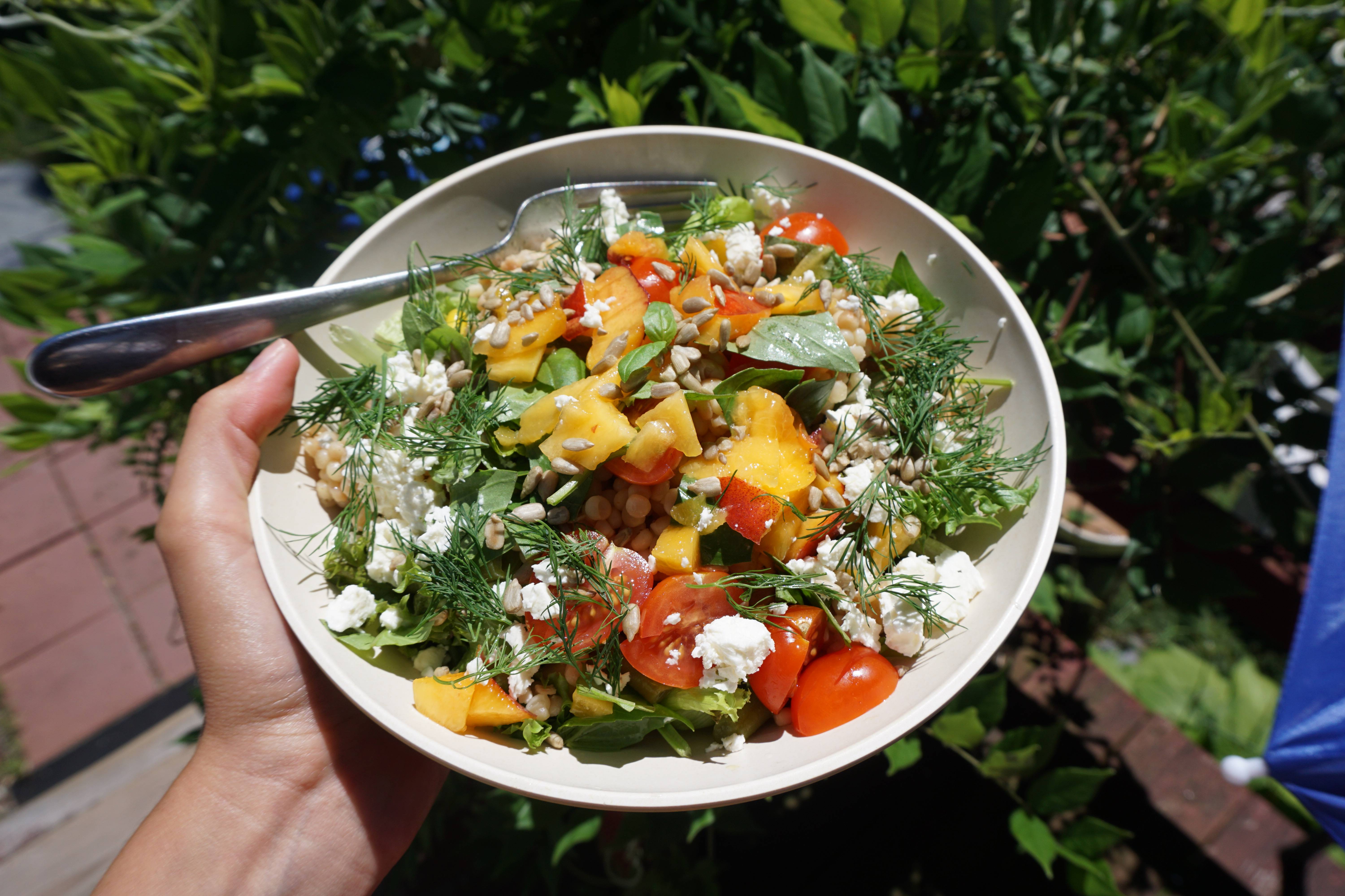 Herby colorful salad