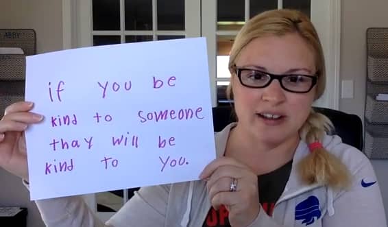 Abby, Megan's daughter shared this pape during a Monday Music Minute quote