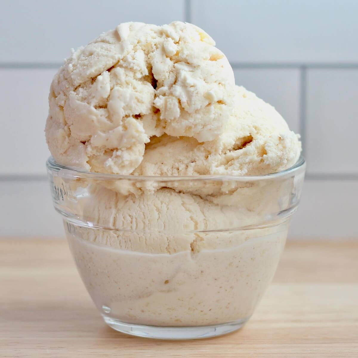 A small bowl of sourdough ice cream.