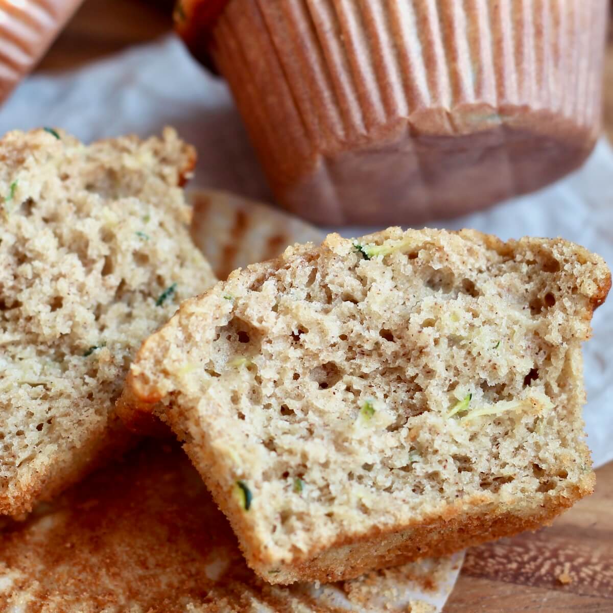 Sourdough zucchini muffins