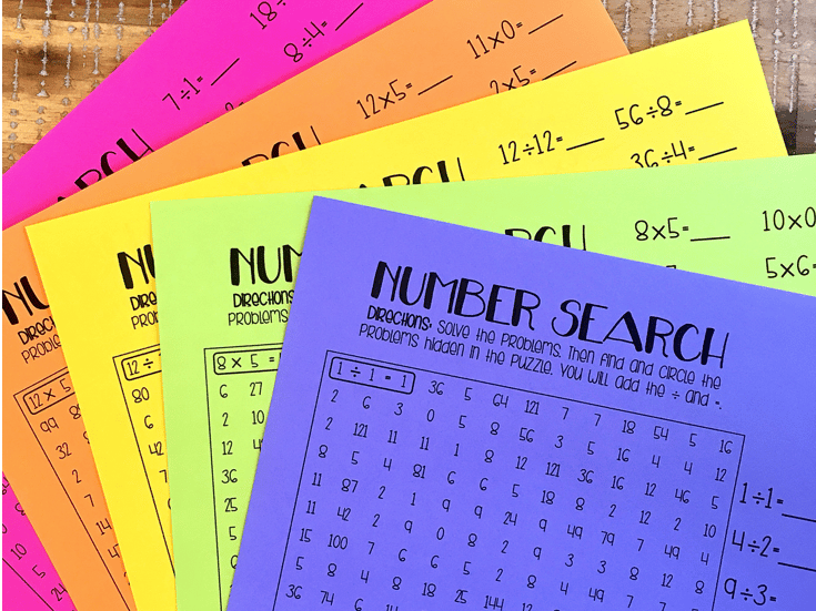 Let's start the party with a FREE SAMPLE of NUMBER SEARCHES!