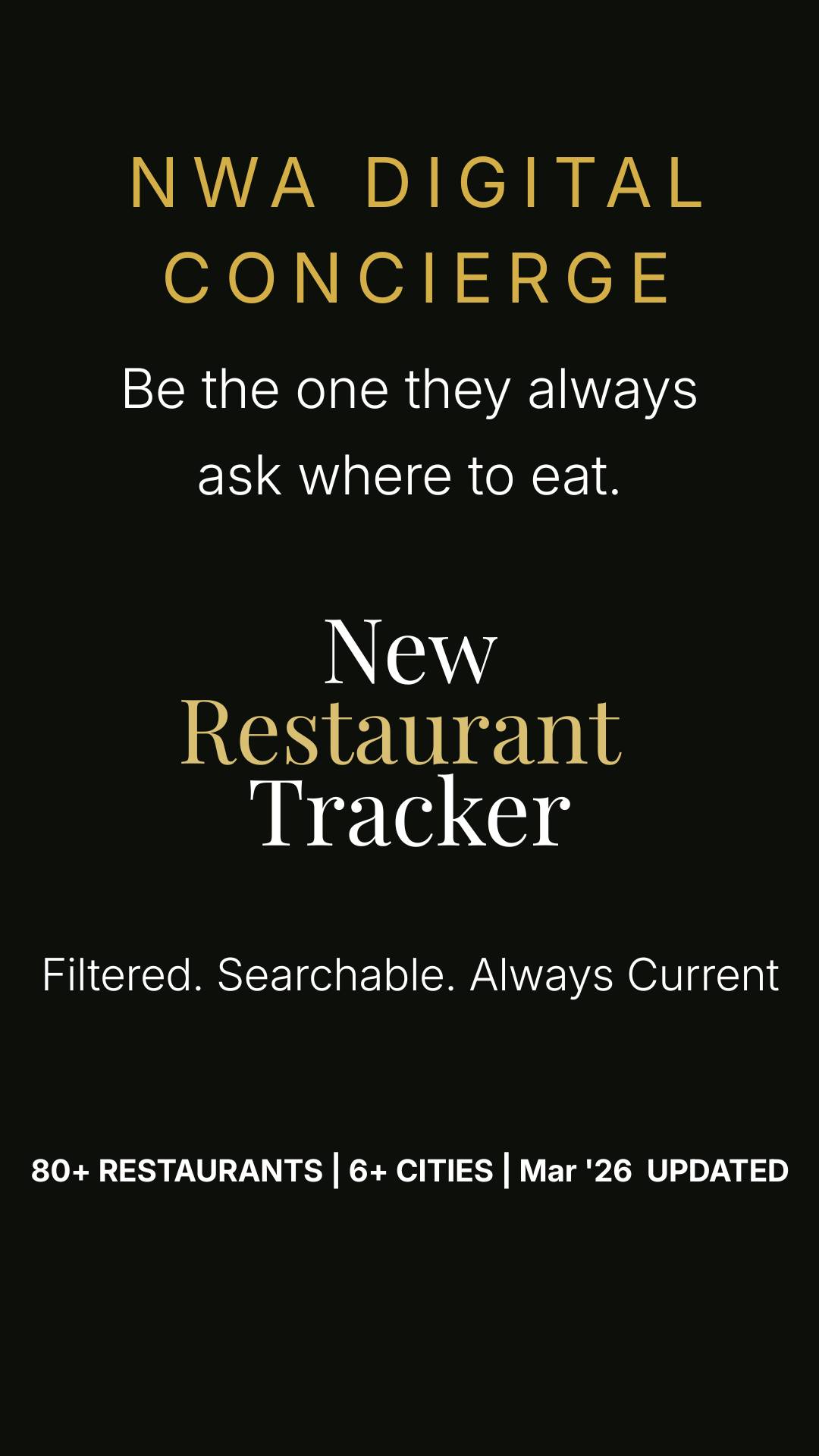 northwest arkansas restaurant tracker