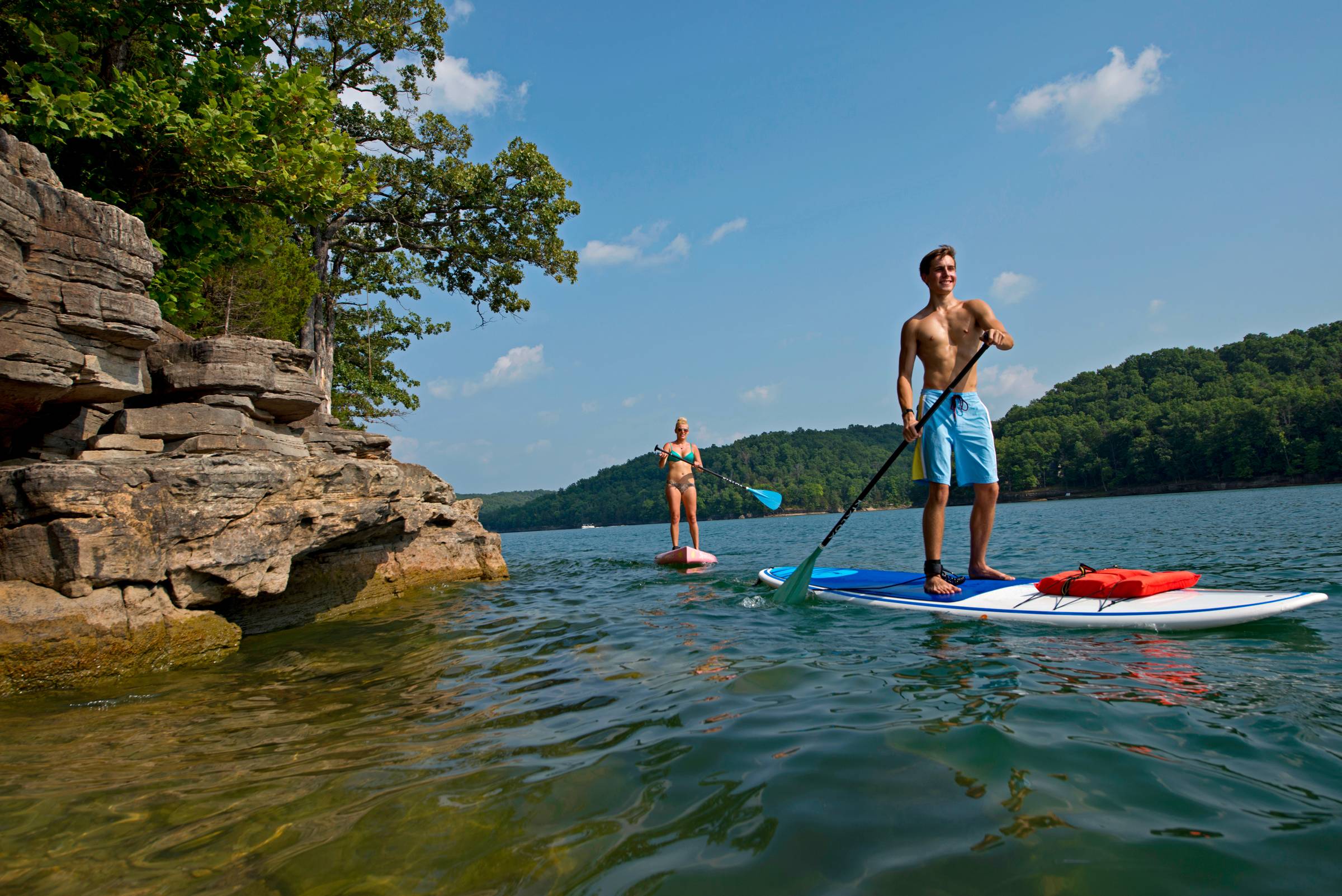 paddle boarding on beaver lake
