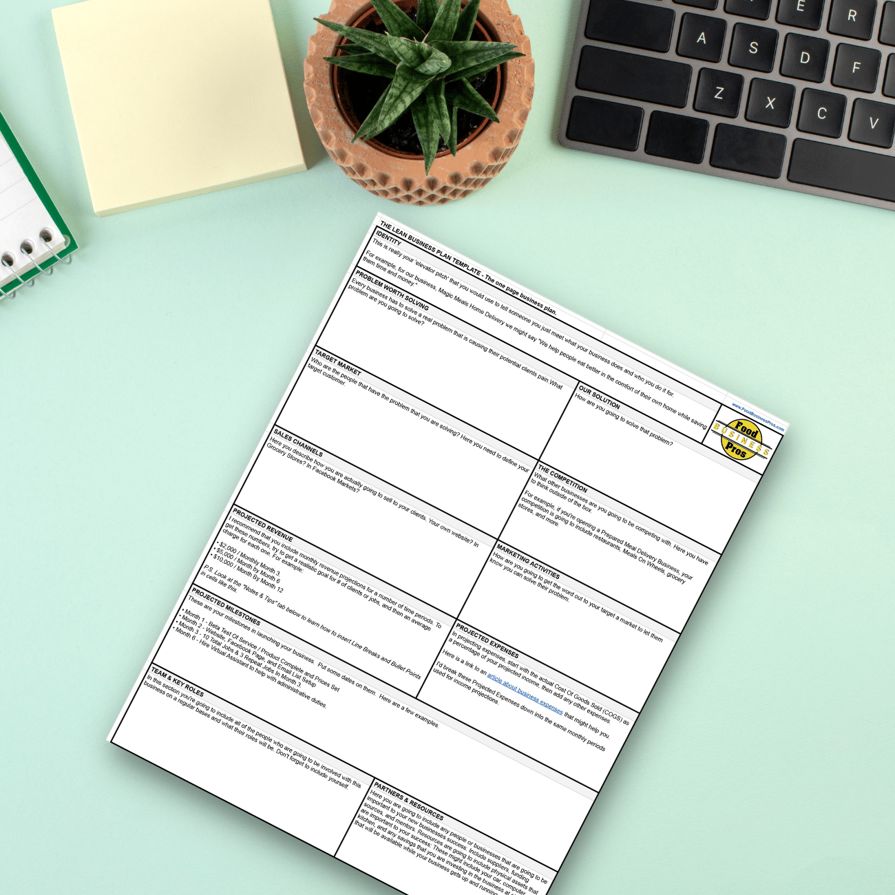 Lean Business Plan Template