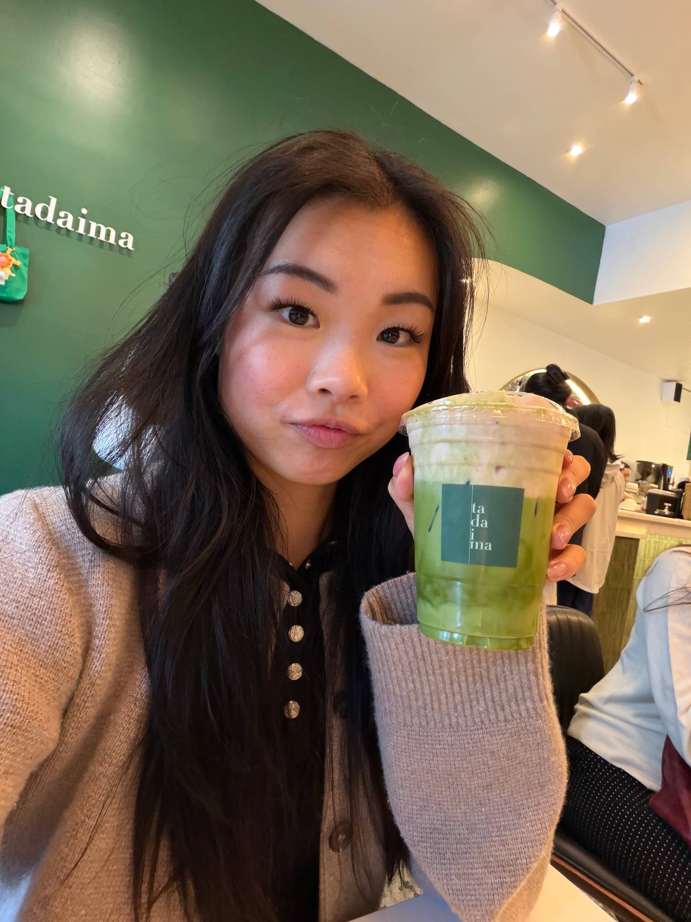 Strawberry cream matcha from Tadaima