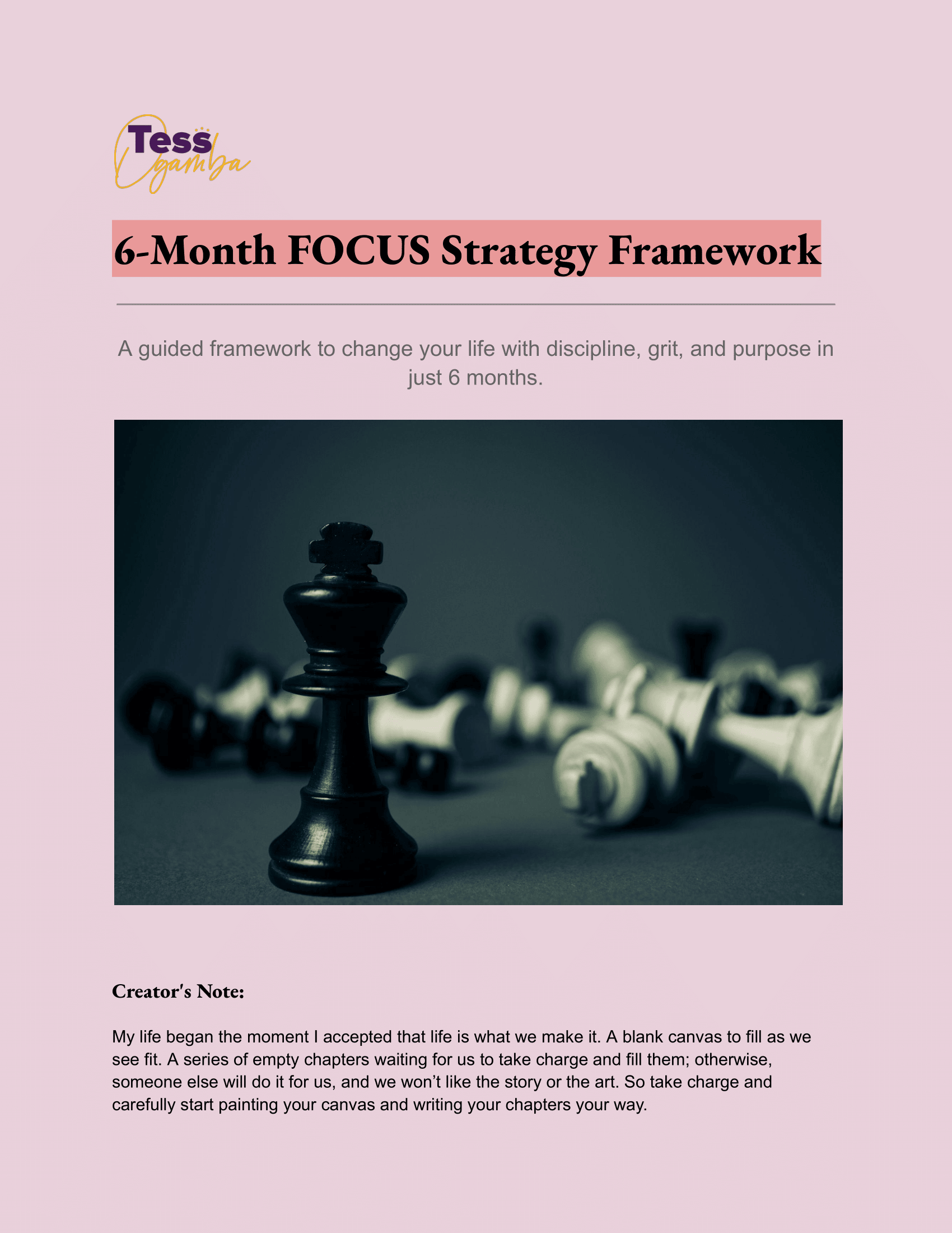 6-Month FOCUS Strategy Framework