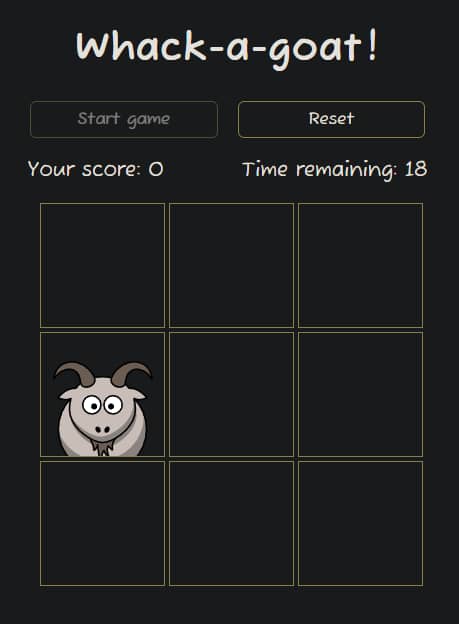 I Built This - Whack a Goat game