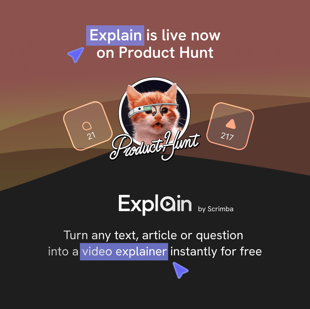 Promo for the launch on Product Hunt.