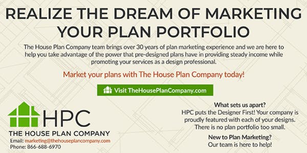 Ralize the dream of marketing your plan portfolio, visit The House Plan Company dot com.